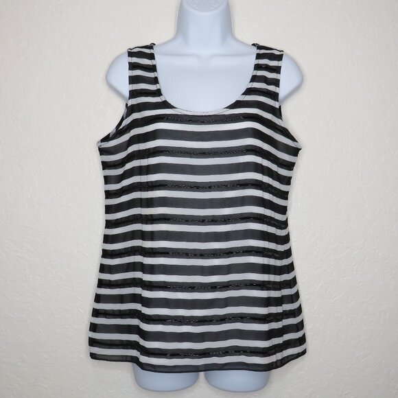 Banana Republic* Women's Sleeveless U-Neckline Straight Hem Lined Blouse~ Small‎ - Picture 1 of 9